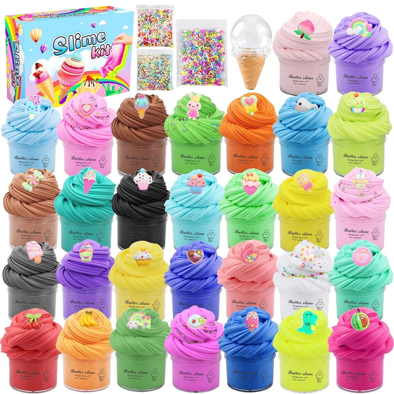 30pcs30ml Slime Set Butter Mud Cotton Flower Mud | Temu Affiliate Program