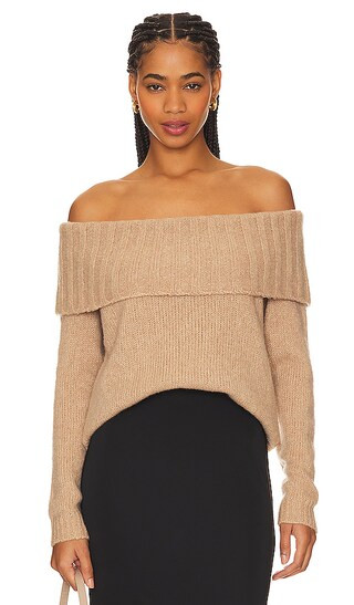 The Andrea Sweater in Almond | Revolve Clothing (Global)