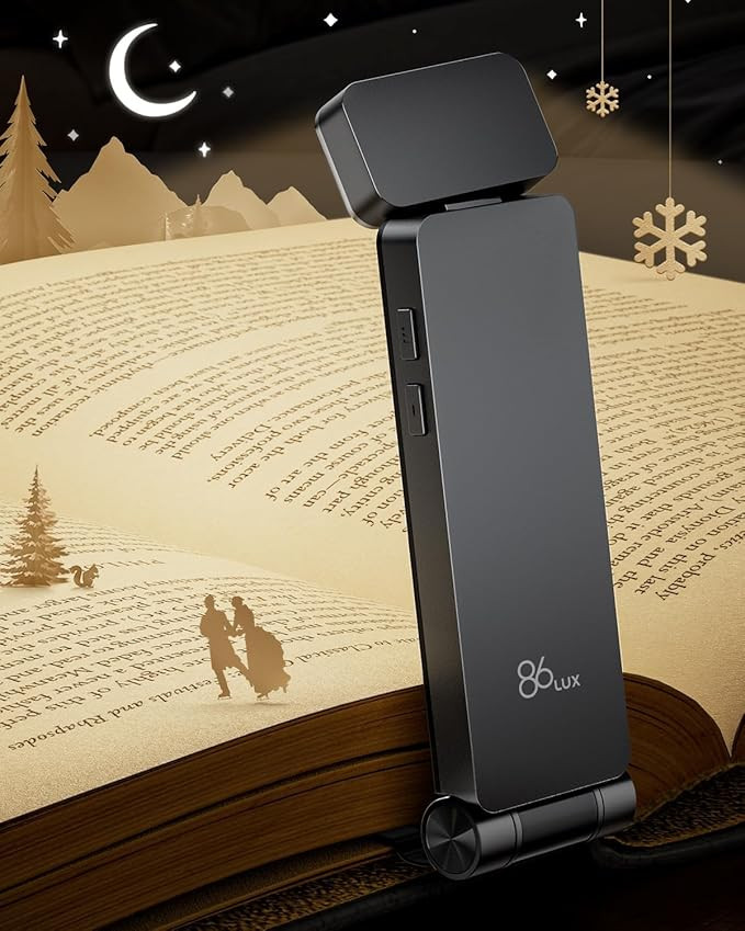86lux Reading Light, Rechargeable Book Light for Reading in Bed, Ultralight Clip-on LED Bookmark ... | Amazon (US)