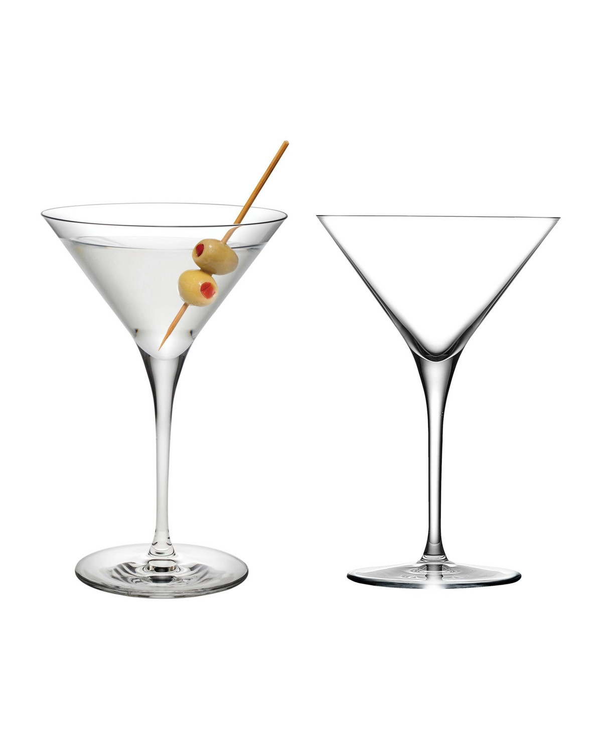 Nude Glass Vintage-Like Martini Glasses, Set of 2 - Clear | Macy's