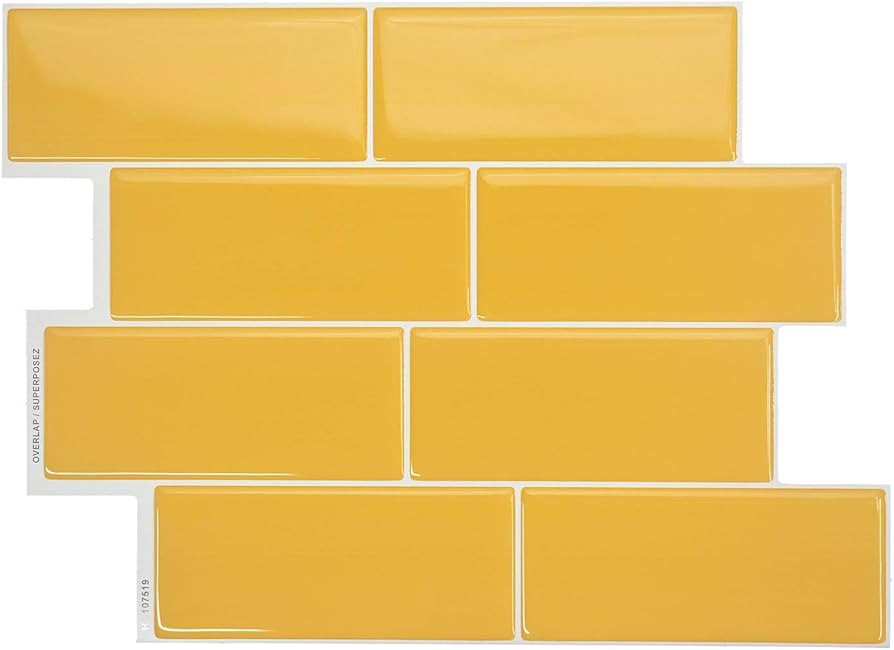 SMART TILES Peel and Stick Backsplash - 5 Sheets of 11.56" x 8.38" - 3D Adhesive Peel and Stick T... | Amazon (US)