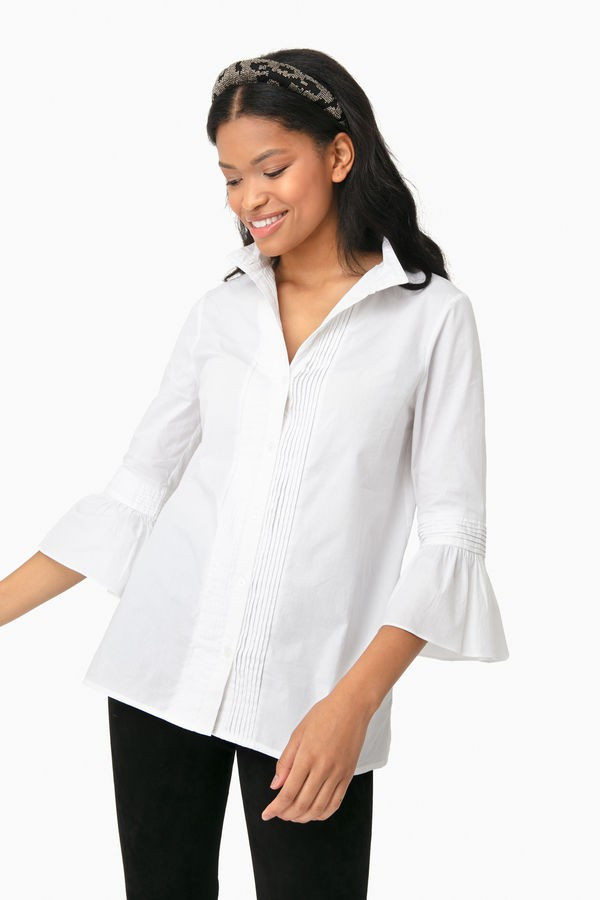 White Beatrice Blouse | Tuckernuck