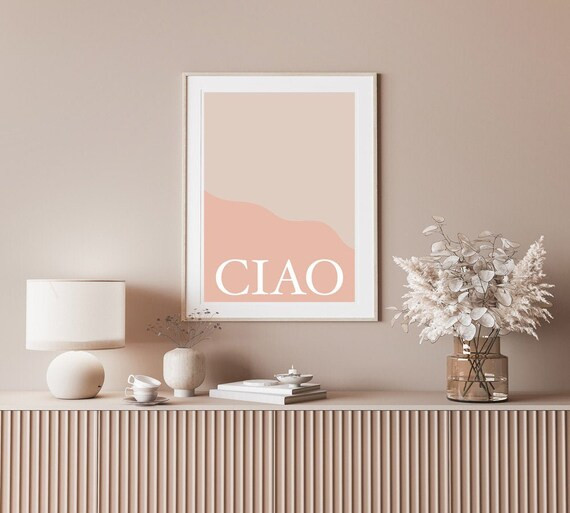 Minimalist Quote Print  Ciao Digital Download  Scandi Wall - Etsy | Etsy (US)