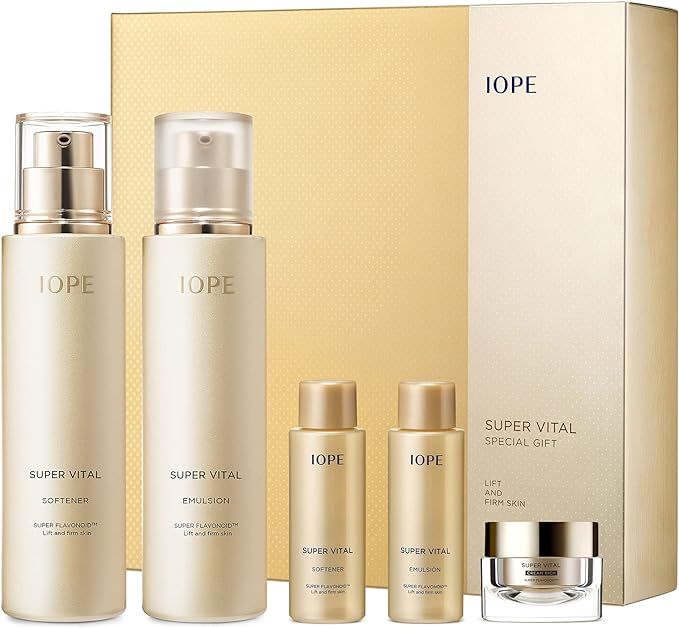 IOPE Super Vital Skincare 2pcs Set- Facial Toner & Emulsion with Mini-Cream - Daily Treatment for... | Amazon (US)