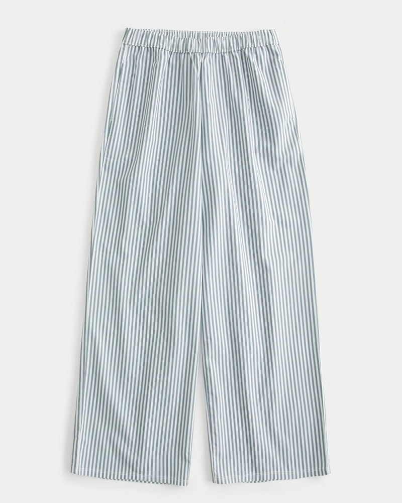 Women's Poplin Wide-Leg Sleep Pants | Women's Bottoms | HollisterCo.com | Hollister (US)