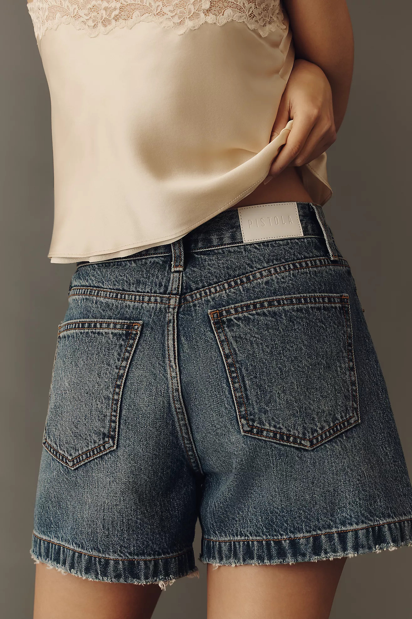 Pistola Saige High-Rise A-Line Denim Shorts | Anthropologie (US)