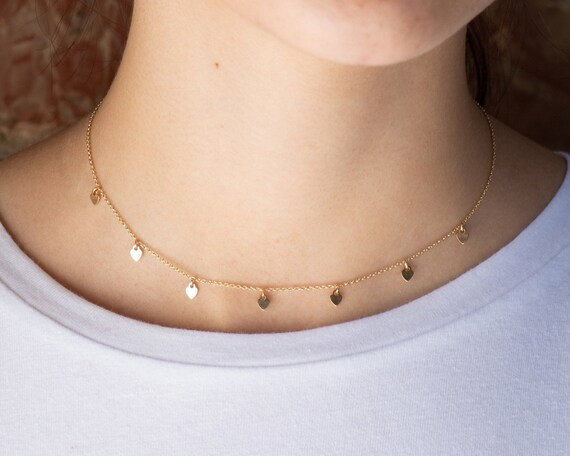 Valentina Tiny Hearts Necklace | Etsy (US)