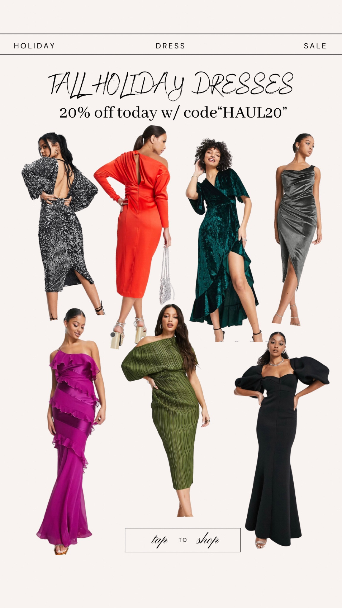 Tall holiday dresses / Christmas party dress / holiday party dress / tall dress / tall fashion / ASOS tall / Winter wedding guest dress


#LTKwedding #LTKHoliday #LTKGiftGuide