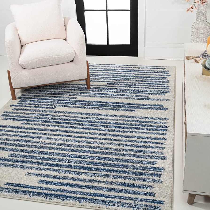 JONATHAN Y MOH207E-3 Khalil Modern Berber Stripe Area Rug, Contemporary, Bohemian, Scandinavian, ... | Amazon (US)