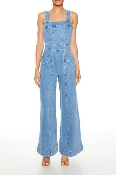 Wide-Leg Denim Overalls | Forever 21