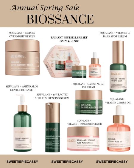 Biossance: 25% off Sitewide Sale! 🤎 

It’s the annual Biossance 25% Sitewide sale… so run, don’t walk! I’ve put up some of my favourite products along with their body products, new additions & more! Make sure to check out my ‘Sales’ collection for more of my seasonal finds!💫

#LTKsalealert #LTKstyletip #LTKbeauty
