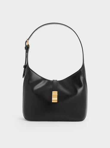Black Wisteria Belted Shoulder Bag | CHARLES & KEITH | Charles & Keith US