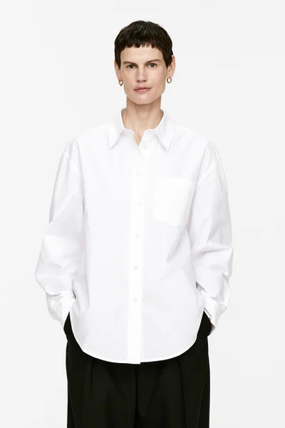 Oversize-Hemd aus Baumwolle – Weiß – Damen – ARKET DE | Arket EU