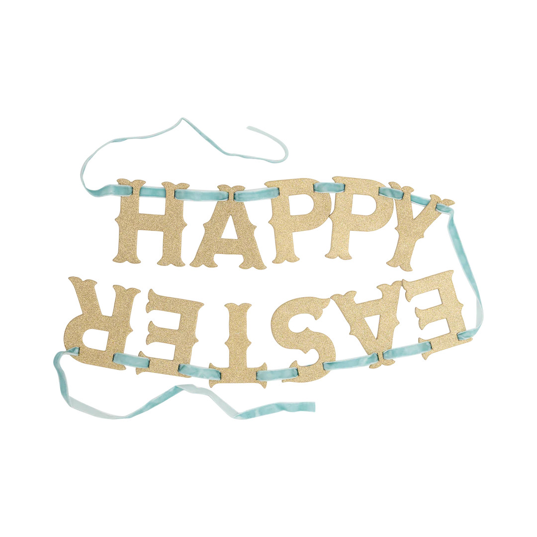 Vintage Happy Easter Glitter Banner | My Mind's Eye