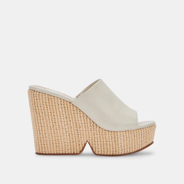 GILMA WEDGES IVORY LEATHER | DolceVita.com