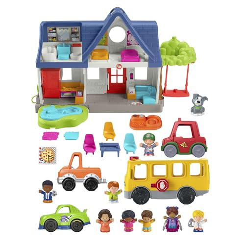 Fisher-Price Little People Toddler Gift Set, Ready for Summer, Interactive Play House with Musical School Bus | Amazon (US)
