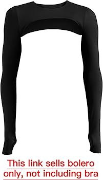 YEOREO Women Crop Top Long Sleeve Bolero Open Front Workout Cropped Shirts Sports Shrug | Amazon (US)