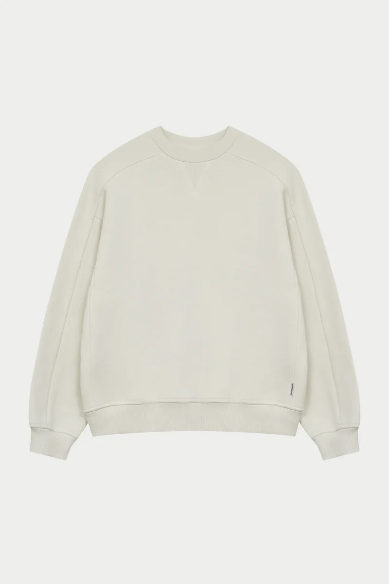 LAUNDERED CLASSICS SEAM DETAIL SWEATSHIRT - ECRU | The Couture Club