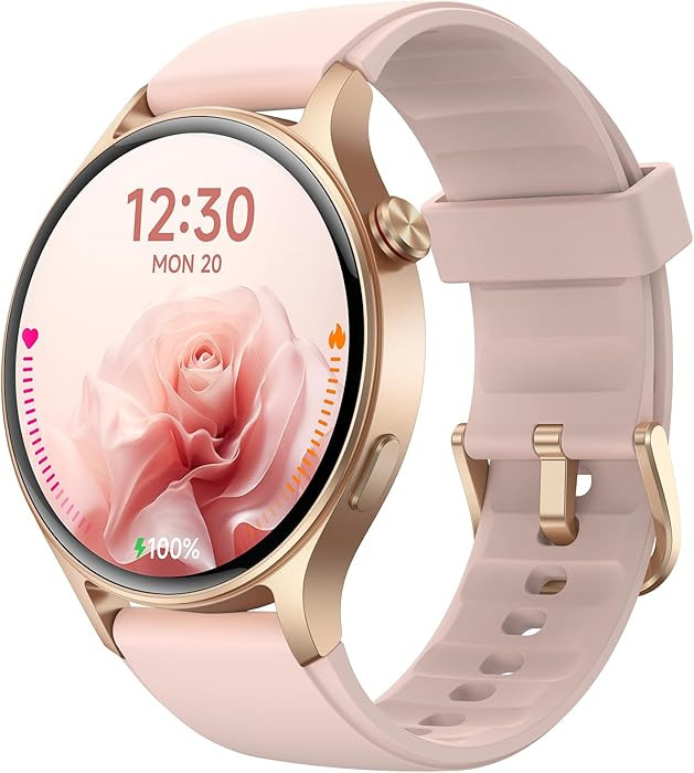 Fitpolo Smart Watch for Women,1.3" AMOLED Touchscreen Fitness Tracker, Make/Answer Calls, Heart R... | Amazon (US)
