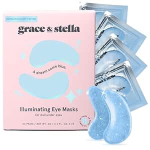 grace & stella Award Winning Under Eye Mask (Blue, 24 Pairs) Reduce Dark Circles, Puffy Eyes, Und... | Amazon (US)