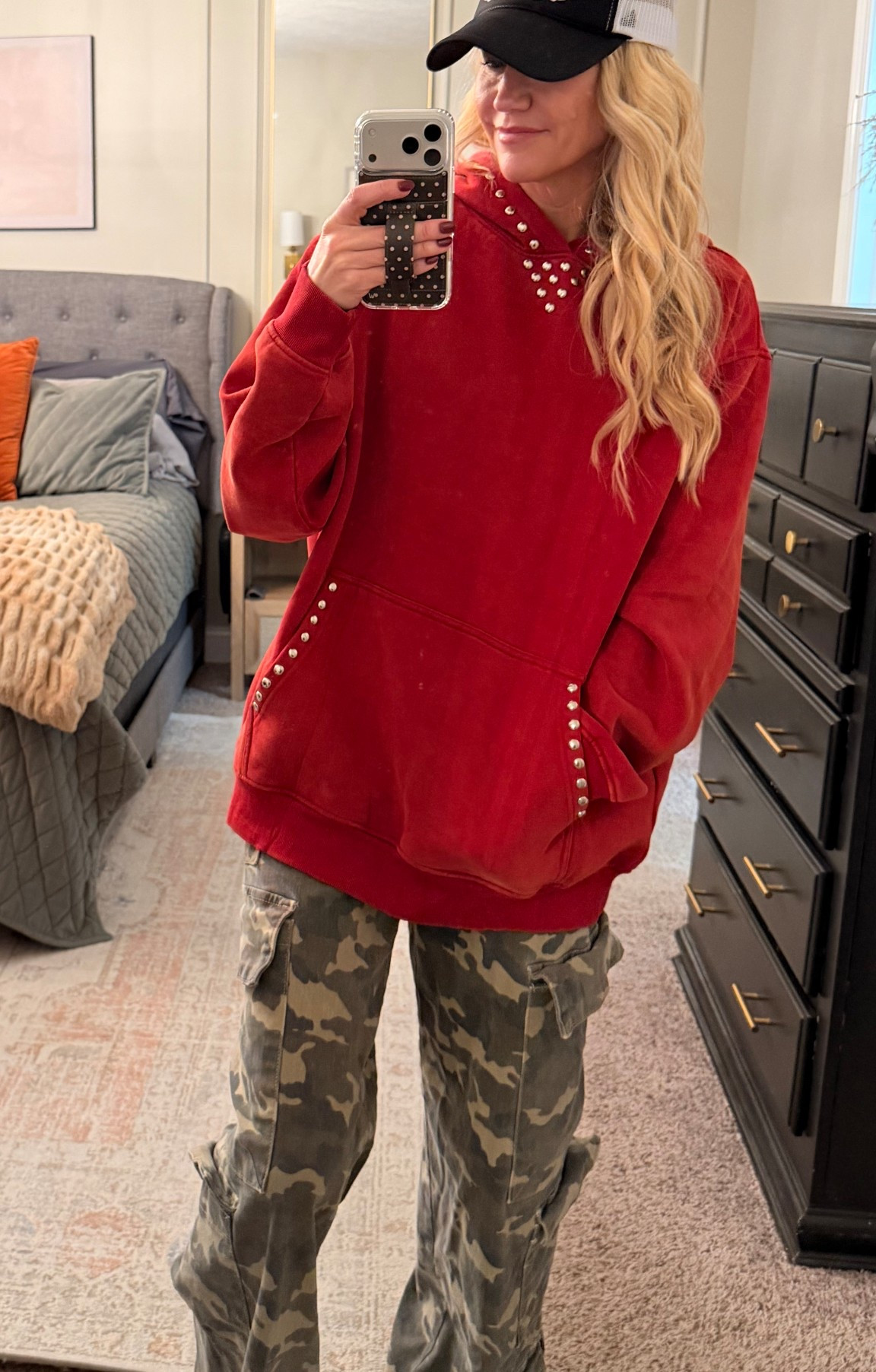 DIY studded hoodie with camo pants, casual outfit, diy project 

#LTKgrwm #LTKootd #LTKmomlife