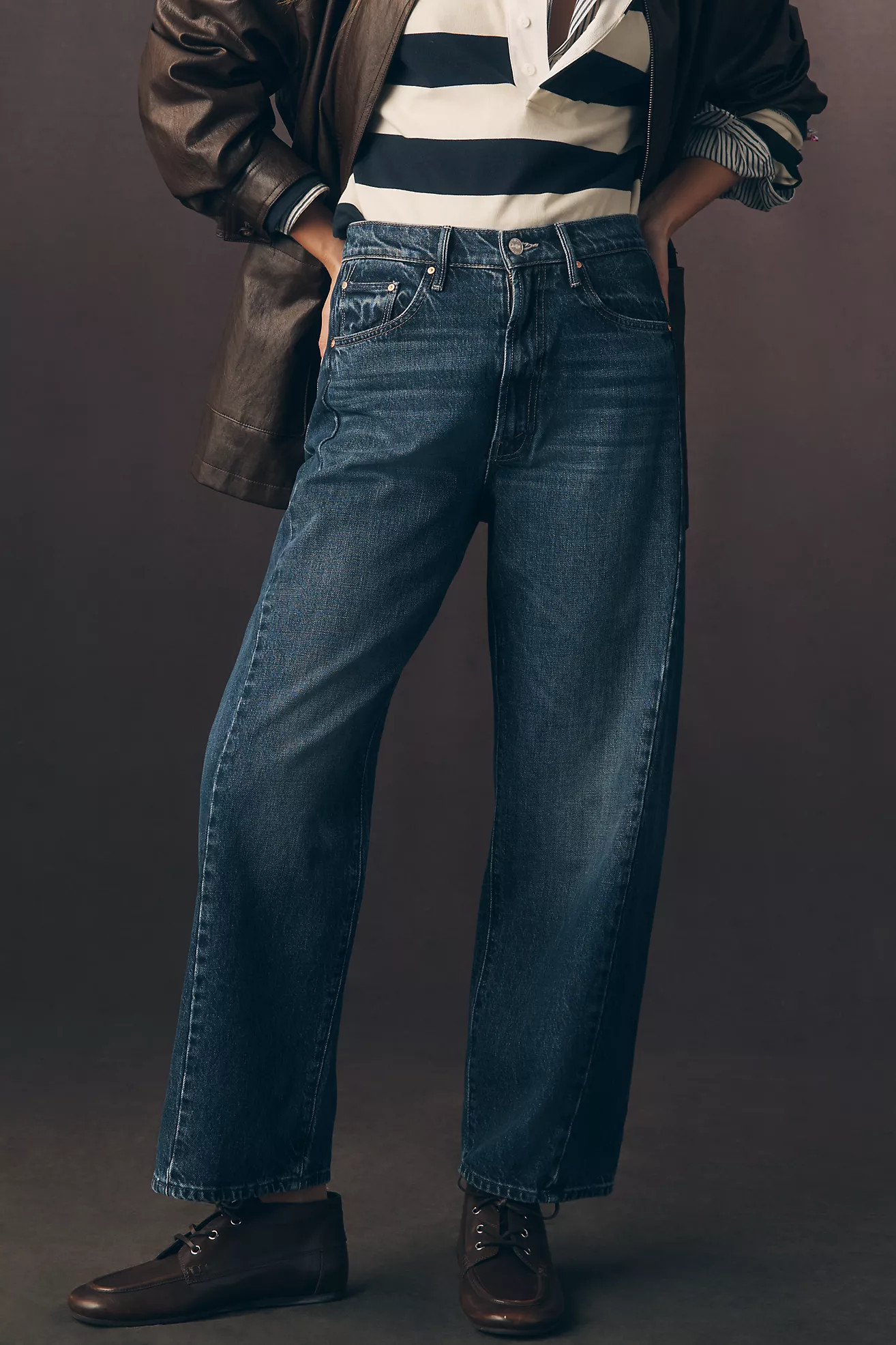 MOTHER The Half Pipe High-Rise Ankle Jeans | Anthropologie (US)