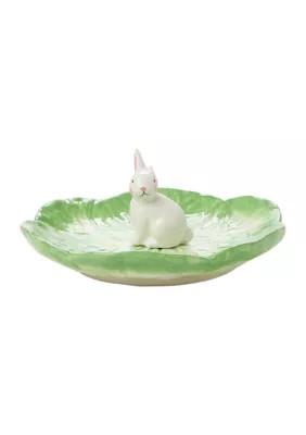 Modern. Southern. Home. Cabbage Bunny Small Platter, Green | Belk