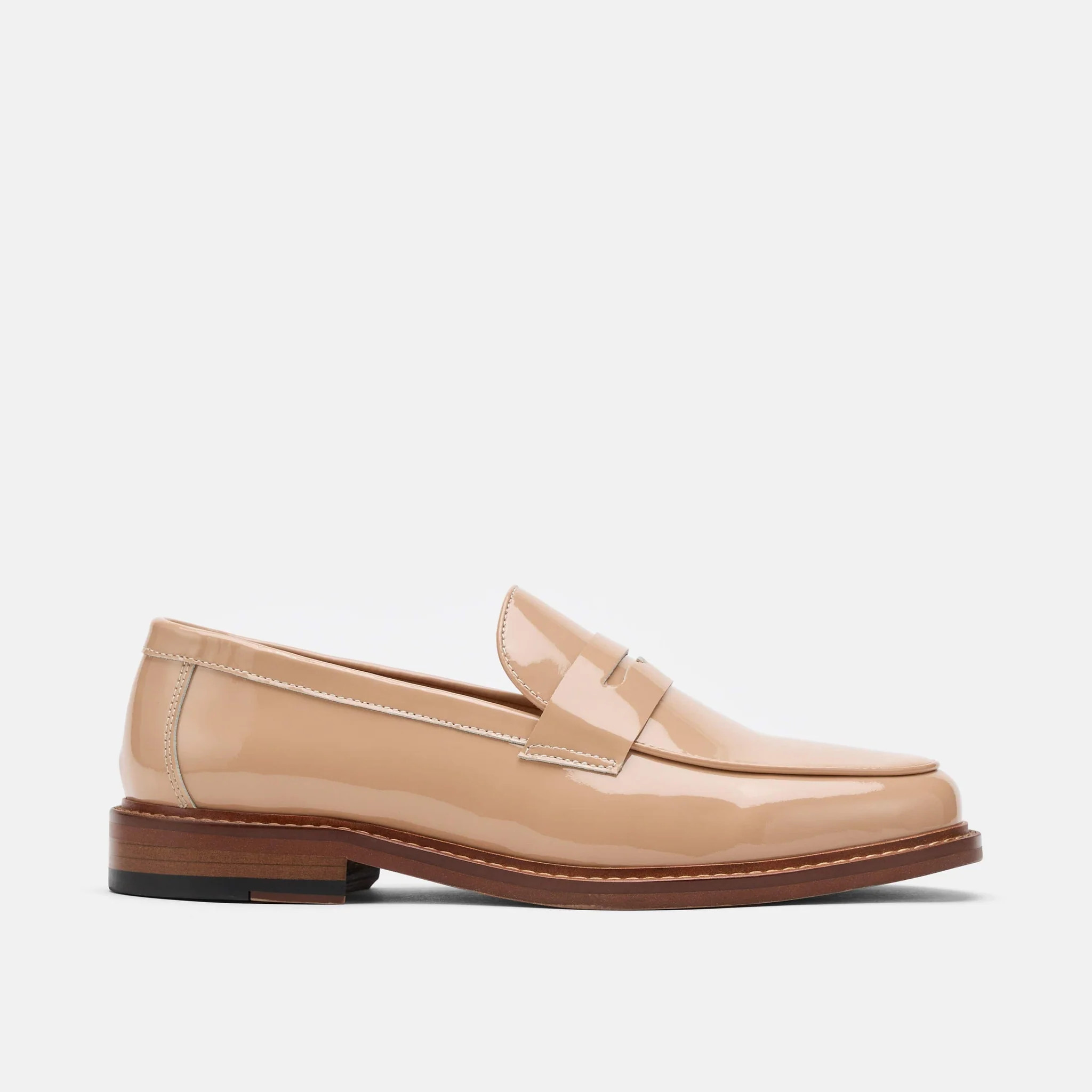 Ms. Calum Cream Leather Penny Loafers | Marc Nolan