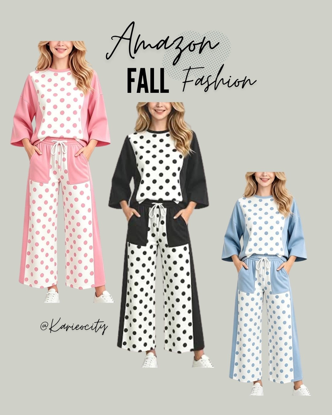 Amazon Fall Fashion 🍂

Amazon// Amazon Fashion// Amazon Finds// Amazon Fall Fashion//Polka Dot Set // Amazon Track Suit

#LTKmomlife #LTKSeasonal #LTKOver40