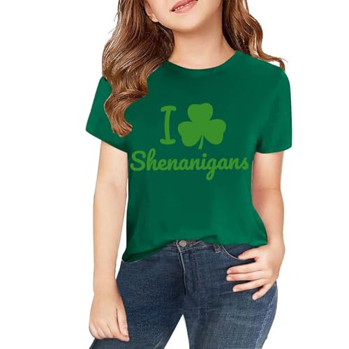 Boys st Patricks Day Shirt Girls St. Patrick's Day Shirts Shamrock Graphic Tees Shirt Short Sleeve Holiday Tshirts Tops for Kids 2-12 Years JN1 10-11 Years | Amazon (US)