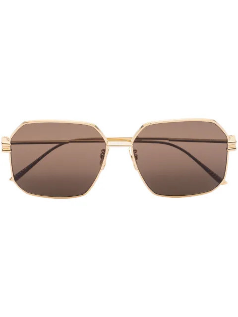 gold tone square frame sunglasses | Farfetch (CN)