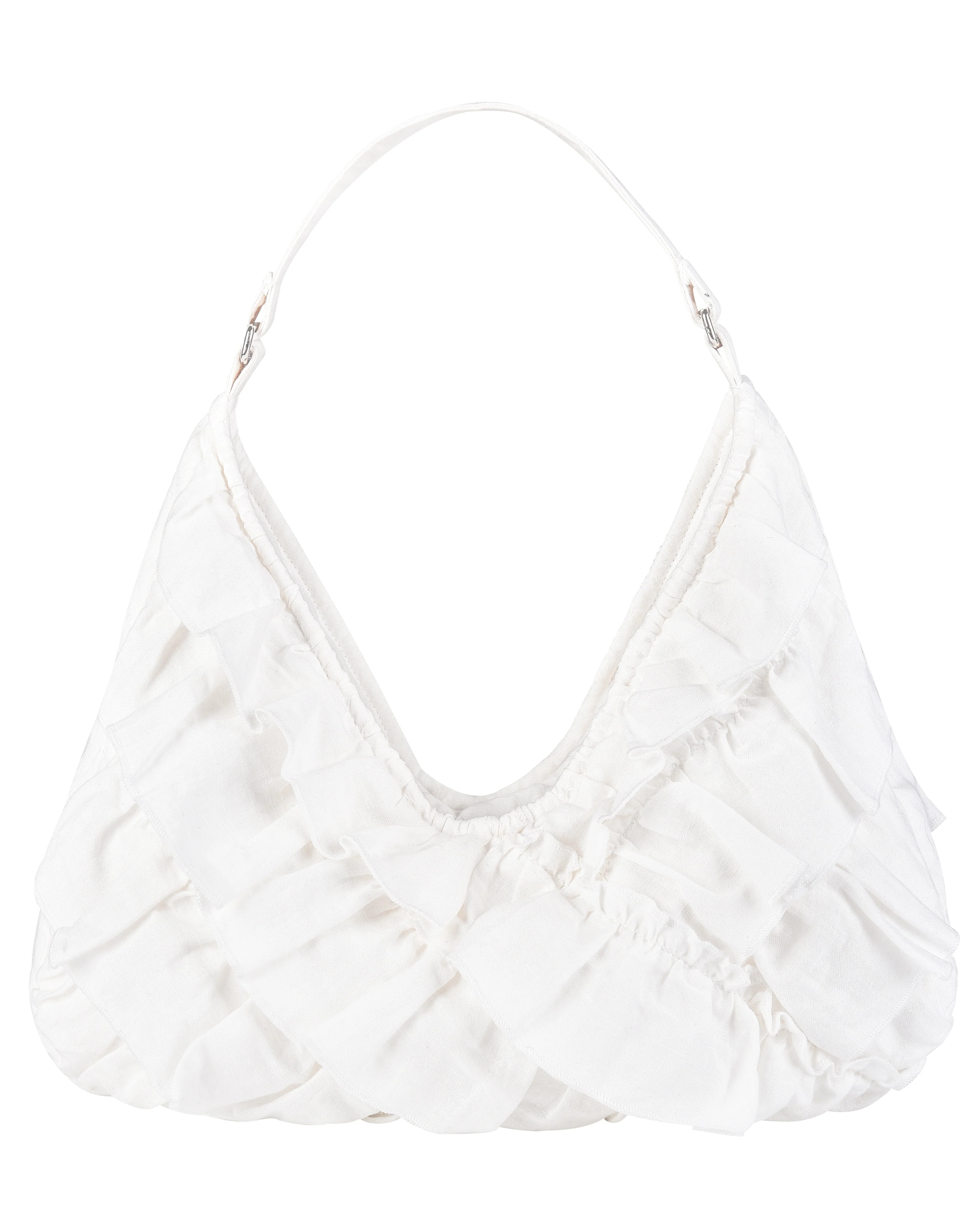 White Linen Frill Bag | My Mum Made It