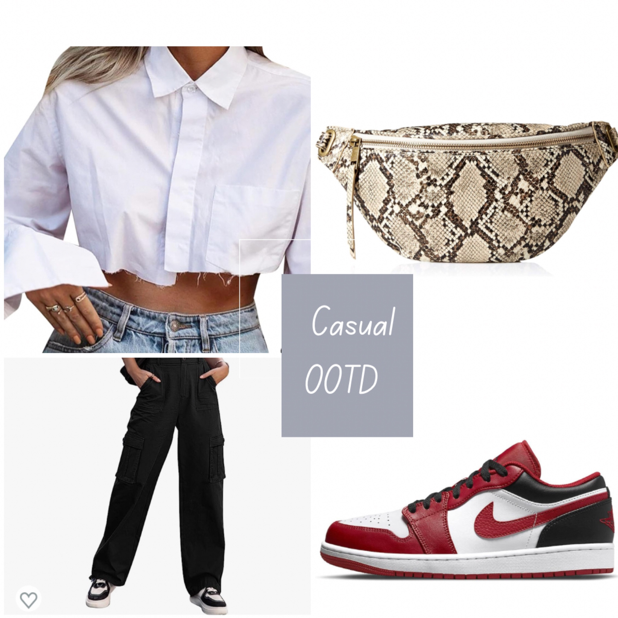 Love this edgy casual comfy vibe . Cargos and cropped top so cute ! #midsize #amazon #amazonfashion #sporty 

#LTKmidsize #LTKover40 #LTKshoecrush