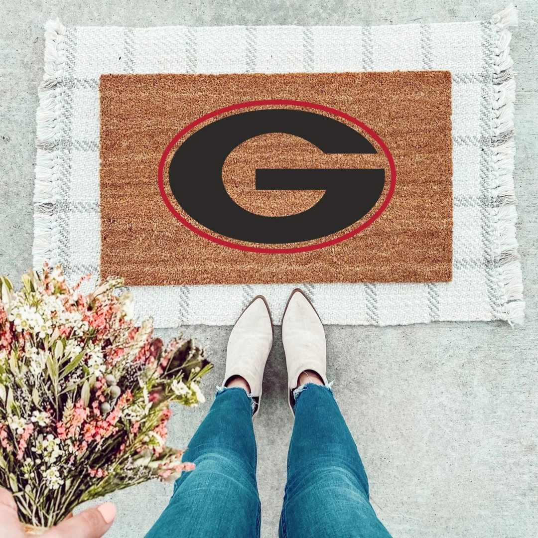 Georgia Bulldogs G Front Doormat Georgia Bulldogs Mat UGA Doormat College Football Gift SEC Bulld... | Etsy (US)