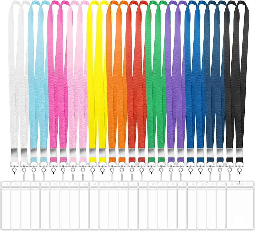24 Pack Lanyards for ID Badges Cruise Lanyard for Ship Cards with Waterproof ID Badge Holder Crui... | Amazon (US)