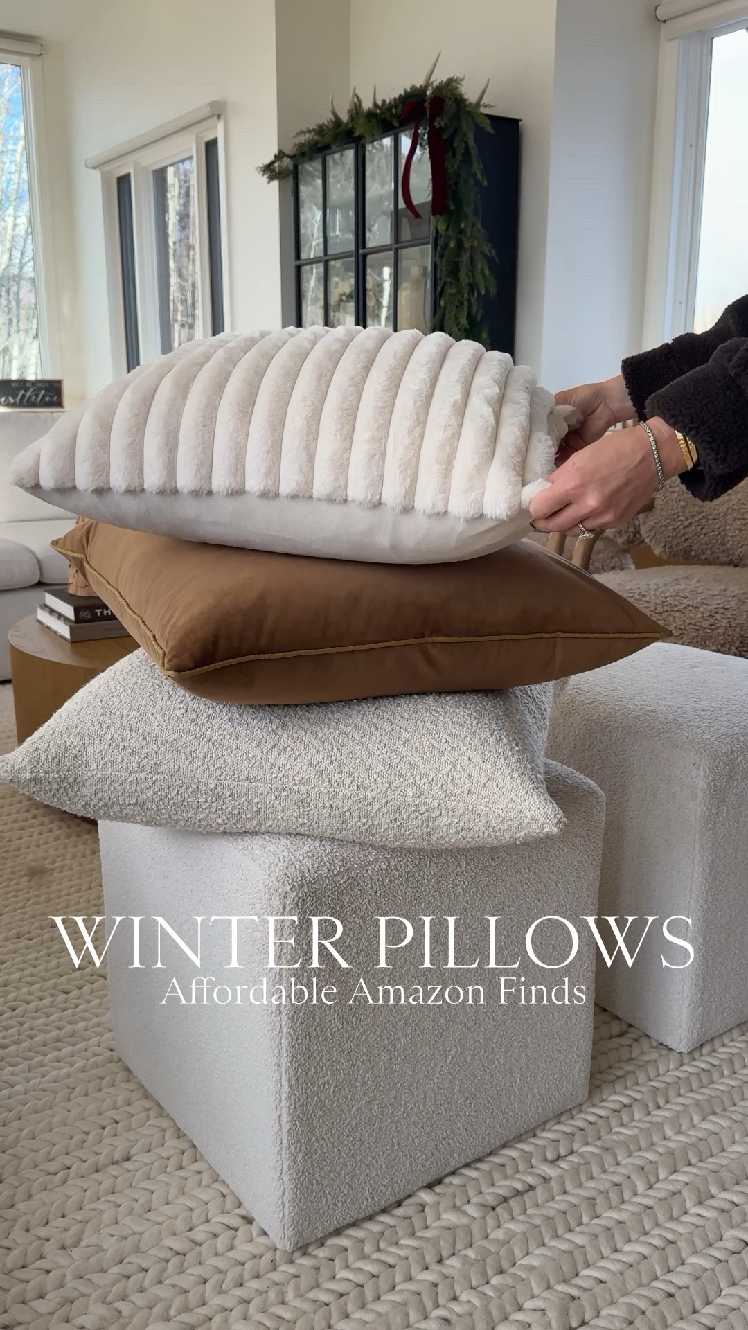 winter PILLOWS I have and love!! All affordable options from Amazon👏🏻 These are a great way to refresh a living room or bedroom this winter season. It’s time to get cozy!!! Details about each pillow option below…
+ faux fur, ivory, 22”x22”, 2 for $22
+ boucle, cream, 24”x24”, $34
+ velvet, brown, 24”x24", $17

#LTKFindsUnder50 #LTKHome #LTKSeasonal