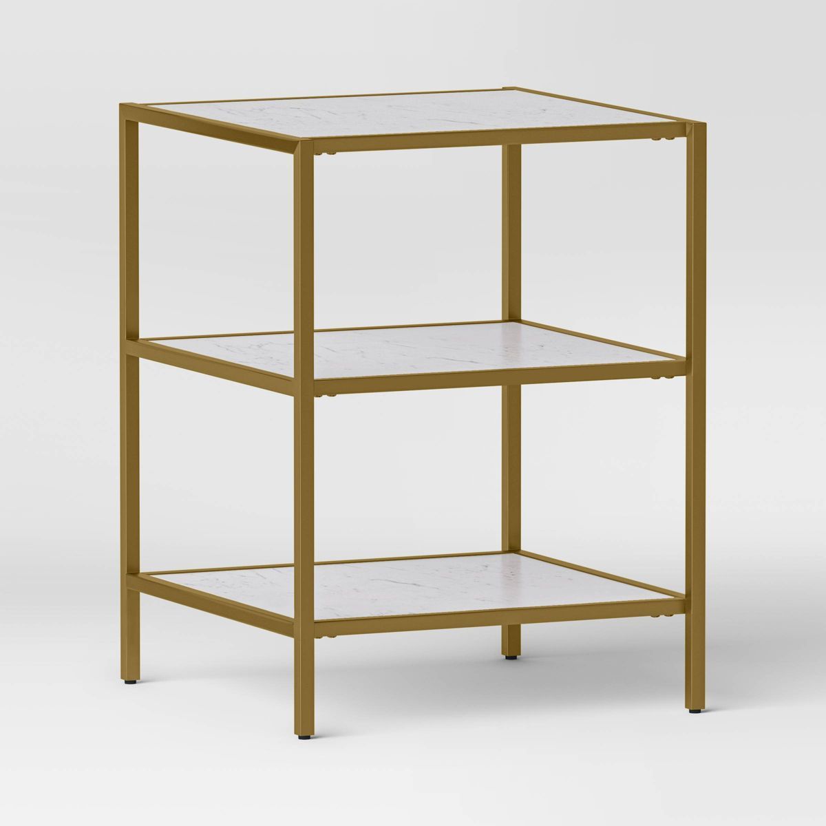 Faux Marble and Metal Accent Table Gold - Threshold™ | Target