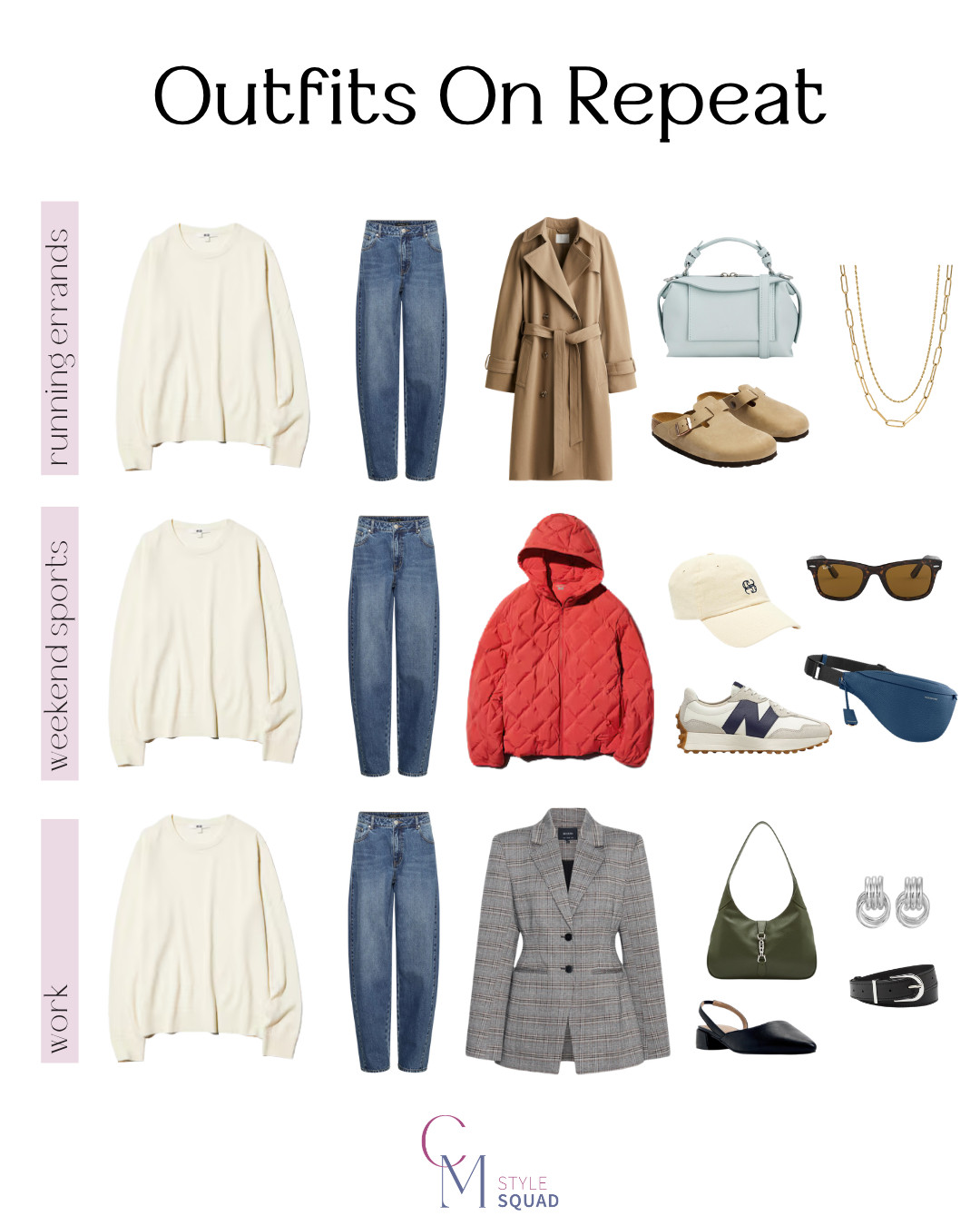 One base outfit, four different ways.  

 #LTKaustralia #LTKstyletip #LTKautumn