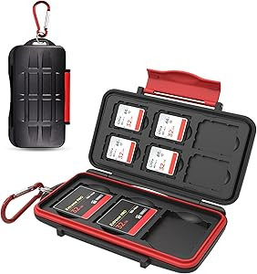 Kiorafoto 9 Slots Professional Water-Resistant Anti-Shock Holder Storage SD SDHC SDXC CF Memory C... | Amazon (US)