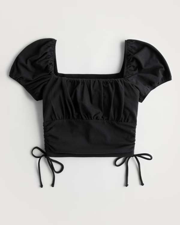 Women's Side-Cinch Ruched Tee | Women's Tops | HollisterCo.com | Hollister (US)