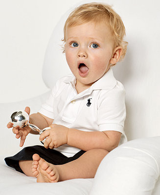 Baby Boys Cotton Polo Short Sleeved Shirt | Macy's