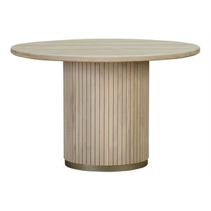 TOV Furniture Chelsea 30"H Round Transitional Ash Wood Dining Table in Natural | Homesquare