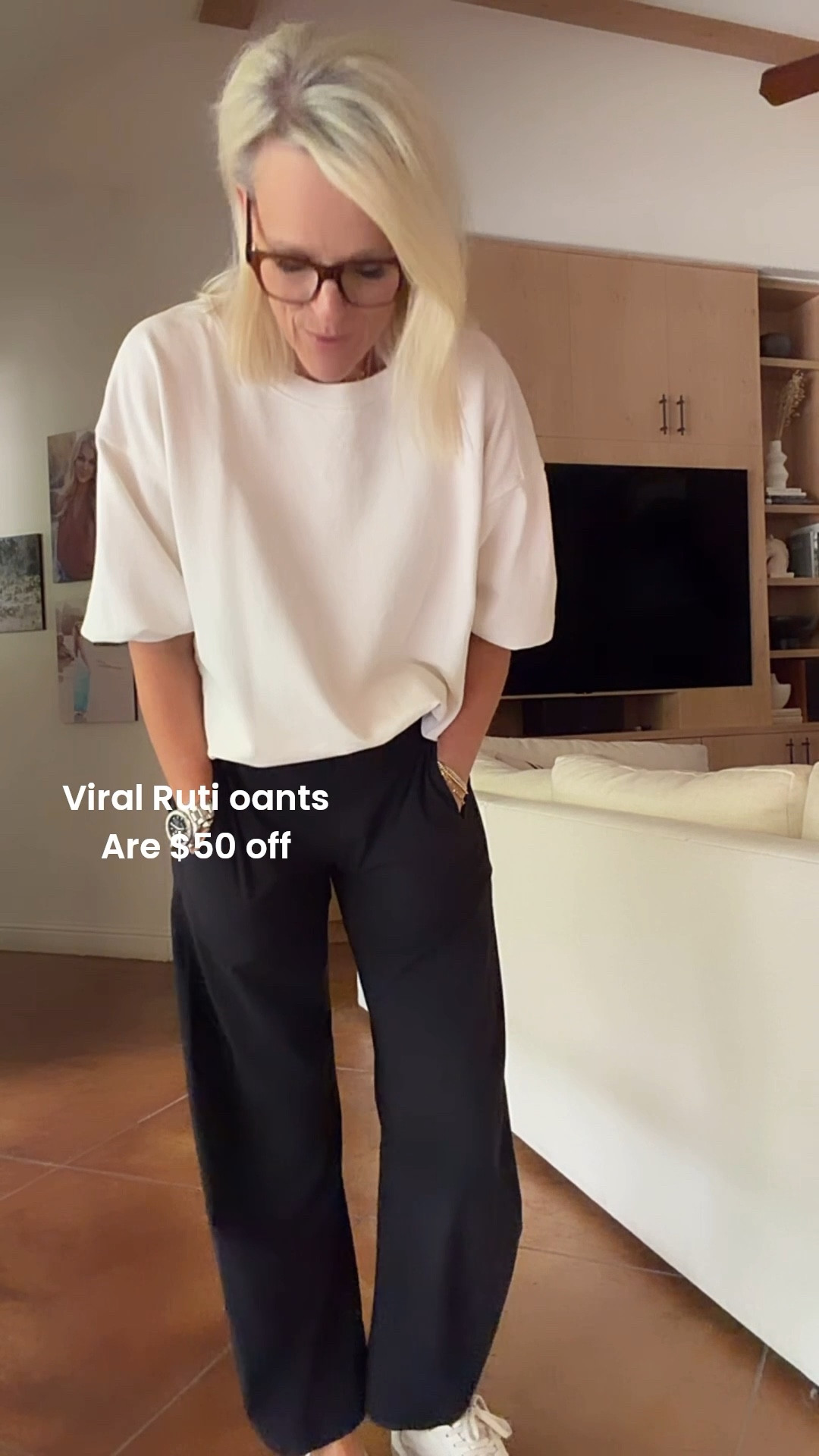 Currently $50 off! 
I’ve ended up with a pretty good cost per wear on these because I’ve worn them SO much 
Viral for a reason 
The fabric is like none other, the feel and the flow of it is great 
Does NOT wrinkle! 

Can dress up or down 

Fit is tts wearing 6 

@Ruti #sponsored 

#LTKOver40 #LTKTravel #LTKSaleAlert