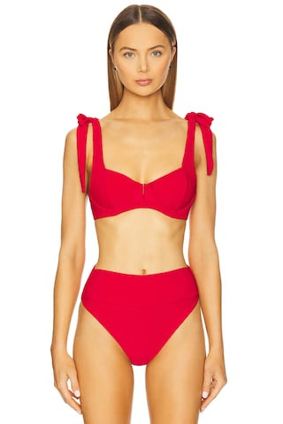 BEACH RIOT Blair Bikini Top in Red from Revolve.com | Revolve Clothing (Global)