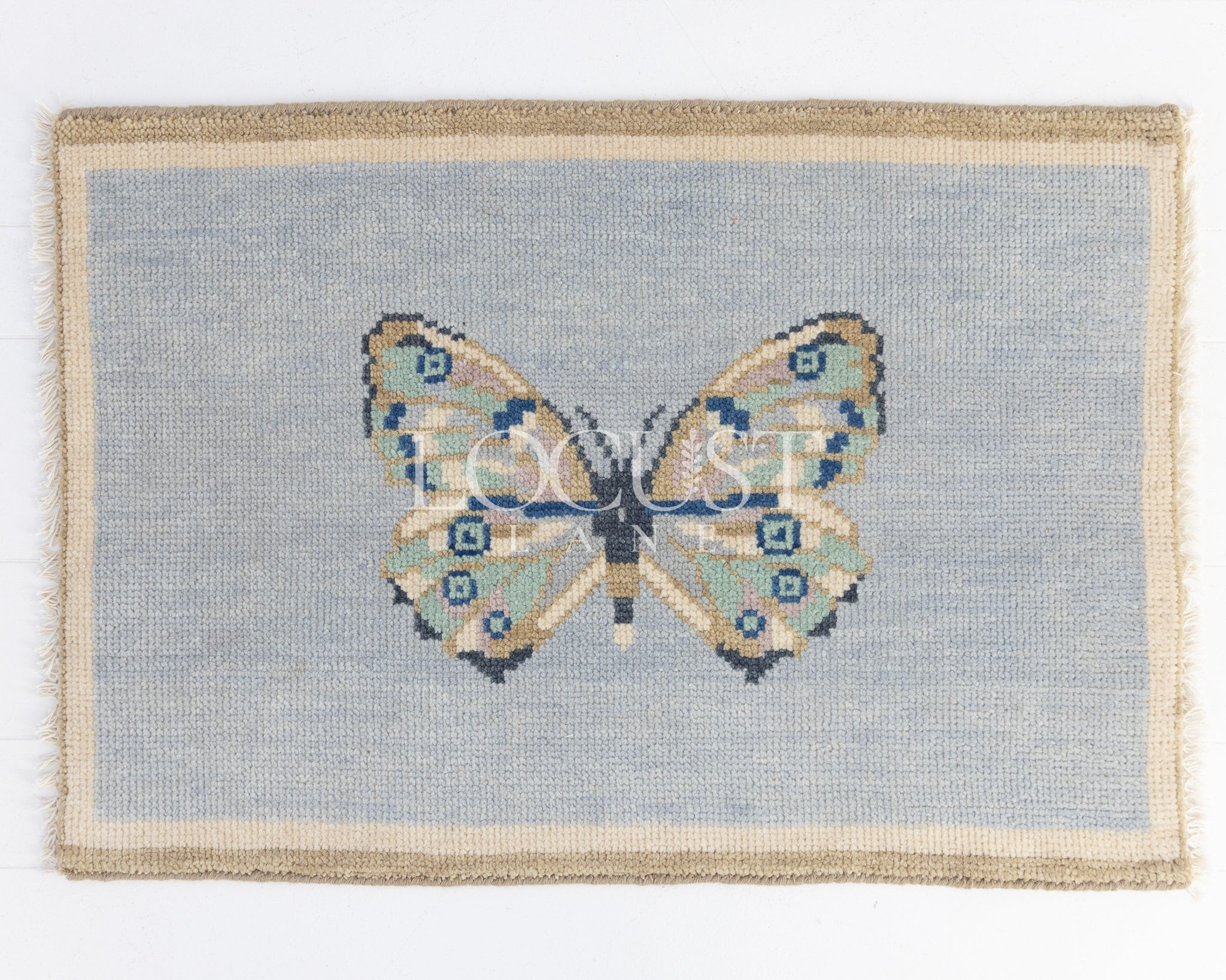 Blue Butterfly Mini (in stock) | Locust Lane Rugs