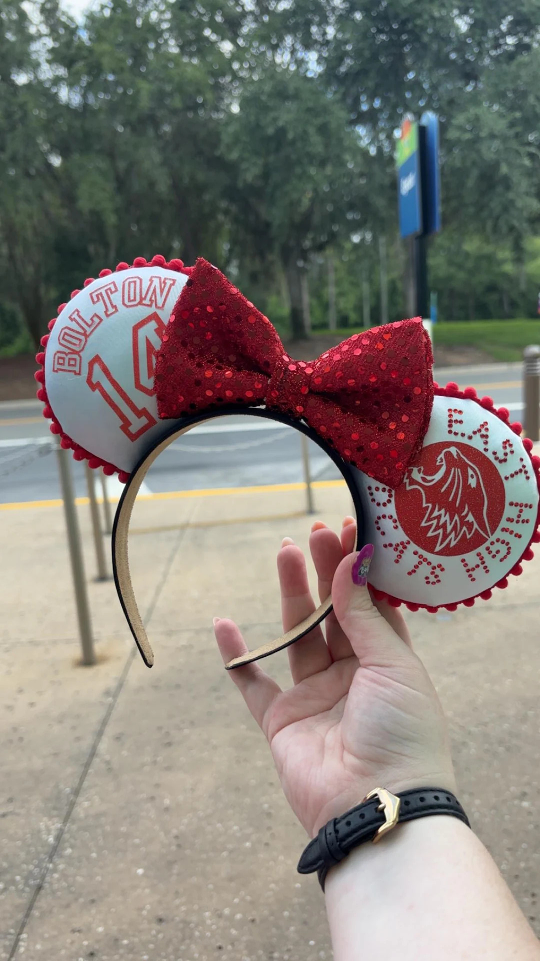 High School Musical “once a Wildcat Always a Wildcat” Minnie Ears – Handmade Red & White Di... | Etsy (US)