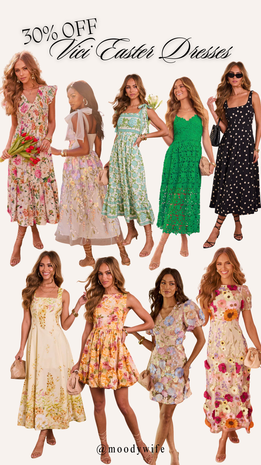Vici Easter Dresses - Code ERINM30 for 30% off!

 

#LTKSaleAlert #LTKootd #LTKSpringSale
