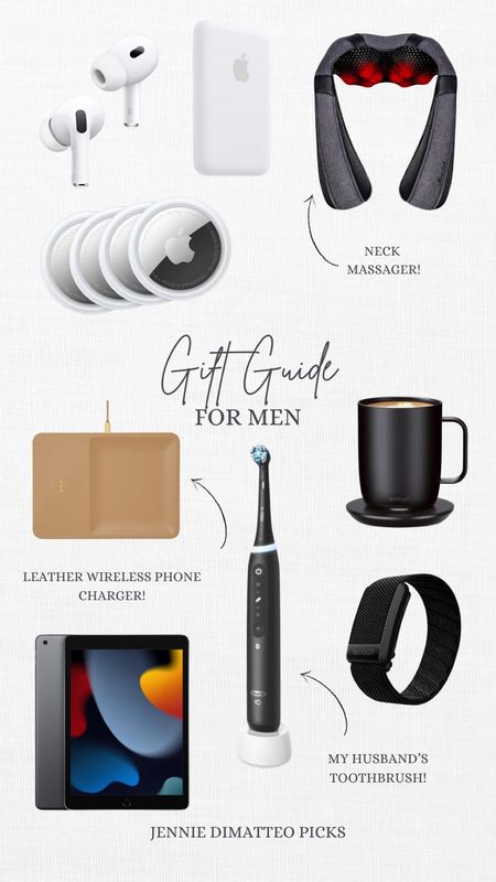 Gift guide, gift ideas, men, presents, tech, electric toothbrush, air tag, charger, whoop, apple, iPad 

#LTKHoliday #LTKSeasonal #LTKGiftGuide