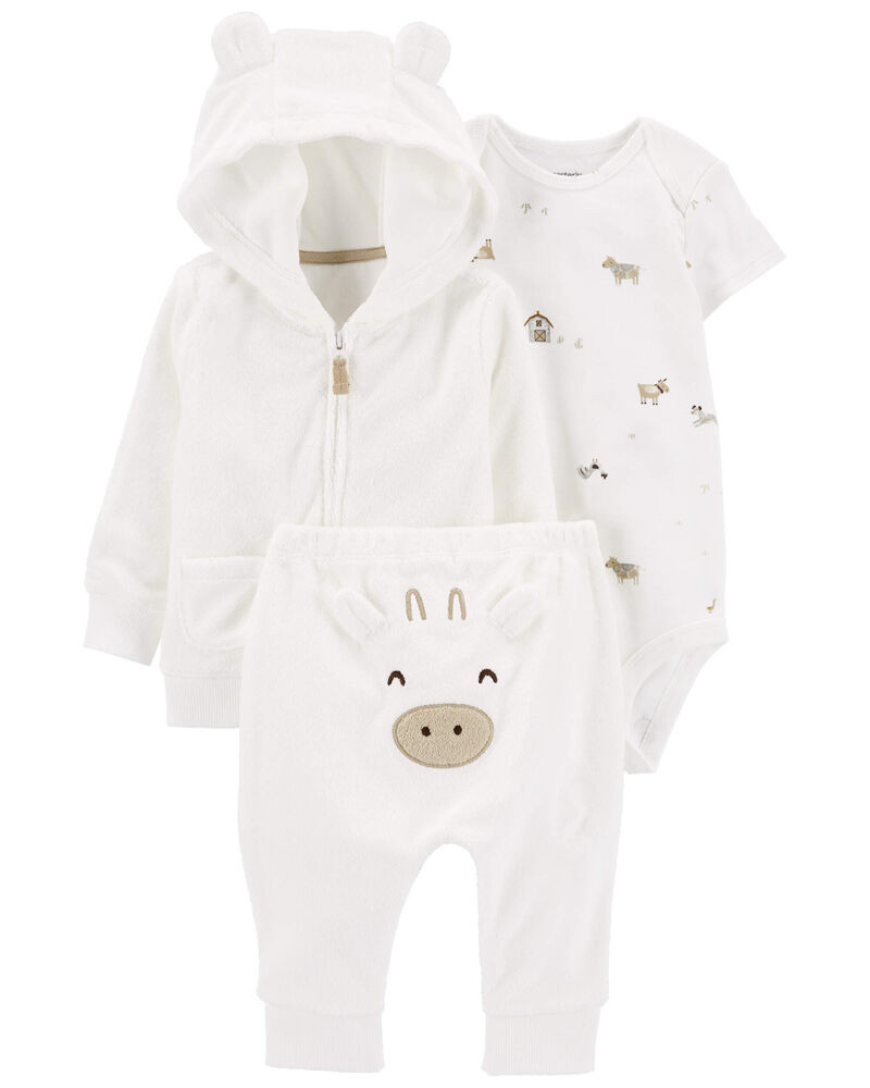 Baby 3-Piece Terry Little Cardigan Set | Carter's