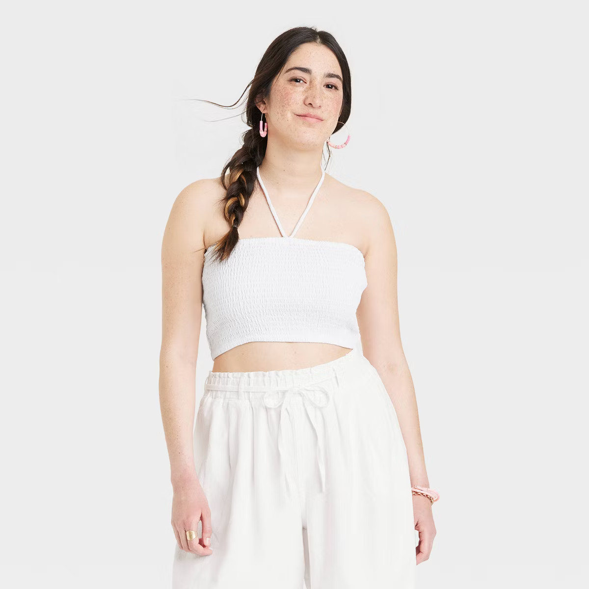 Women's Linen Smocked Tank Top - Universal Thread | Target